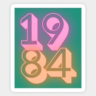 1984, retro, vaporwave Sticker